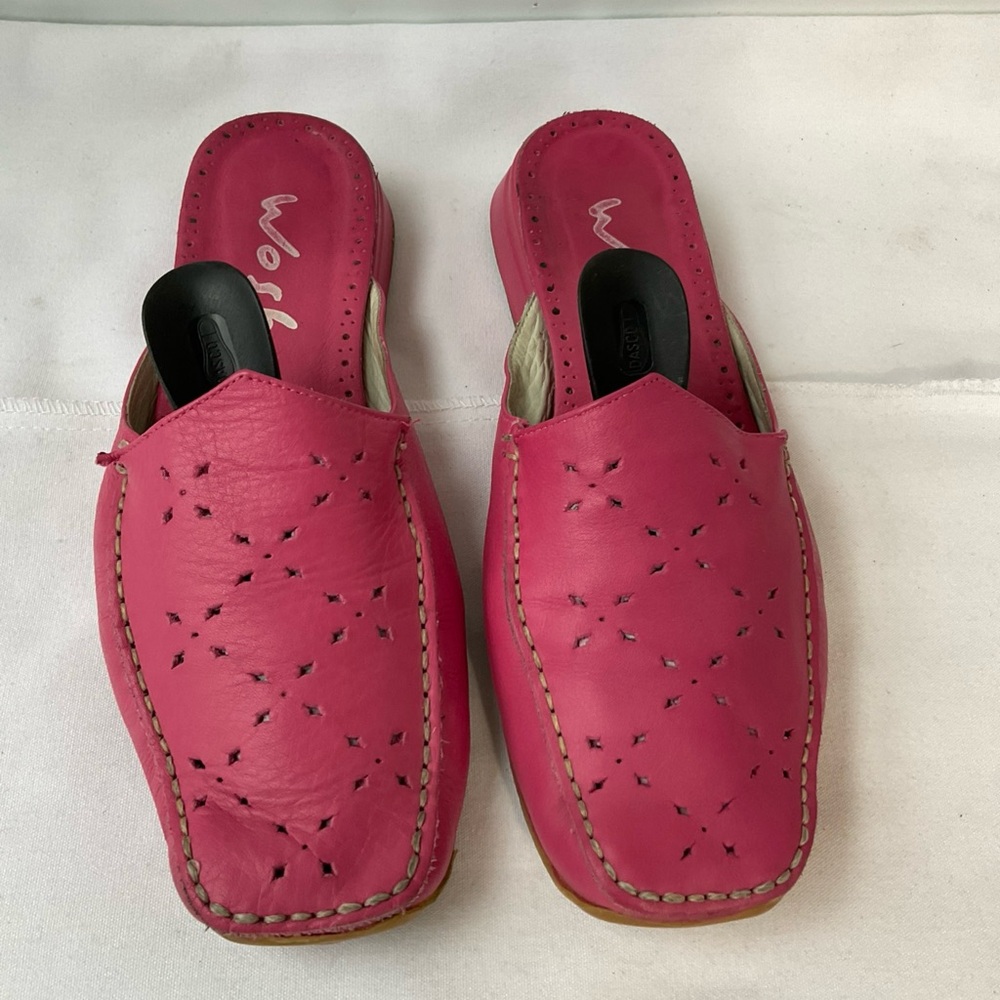 Women's Pink Leather Slip-On Shoes